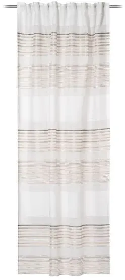 Gözze Fertiggardine Rica 140 x 245 cm Mischgewebe Grau Taupe