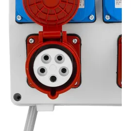 Doktorvolt Baustromverteiler mit Stecker 16A 32A 4x230V auf Ständer Mobilverteiler Stromverteiler TGD-S/FI 32A 16A 4x230V Stromverteiler Wandverteiler mit VD...