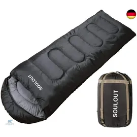 SOULOUT Schlafsack 3-4 Jahreszeiten - Winter Schlafsack Wasserdichter Leichter Deckenschlafsack Camping, Reisen und Outdoor-Aktivitäten -Ideal für Erwachsene und Kinder - 220 x 83 cm