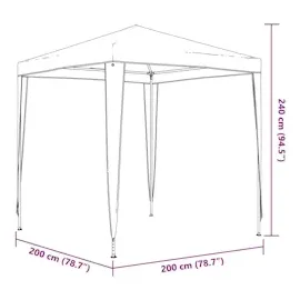 vidaXL Profi-Partyzelt 2 x 2 m Anthrazit