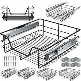 Kesser KESSER® Teleskopschublade Küchenschublade Küchenschrank Korbauszug Schrankauszug Vollauszug Schublade