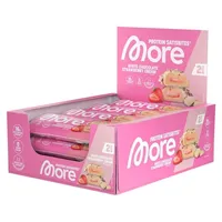 MORE Nutrition Protein Satisbites White Chocolate Strawberry Cream 12 x 2 x 25 g