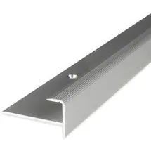 PROVISTON | Einschubprofil | Aluminium eloxiert | Silber | Breite 37 mm | Höhe 10.3 mm | Länge 1000 mm | Gebohrt | Abschlussprofil | Einfassprofil | Abschlussleiste | Bodenprofil | 1 Stück