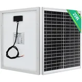 ECO-WORTHY 25 Watt 12 Volt Solarpanel IP65 Wasserdichtes Solarmodul Off Grid Batterieladung für Auto Van Boat Camping Reisen