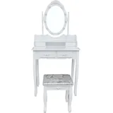 Home Deluxe Rosy Schminktisch mit Spiegel und Led-beleuchtung Weiß: