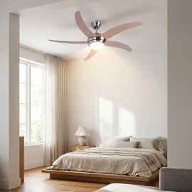 V-Tac VT-6053-5 132 cm Deckenventilator braun inkl. Fernbedienung