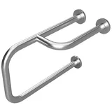 Brillantbad BELP Stützgriff Rechts Edelstahl gebürstet mit Abdeckung 235x380x516 mm, 120 kg Traglast für Bad & WC >> zum Bohren