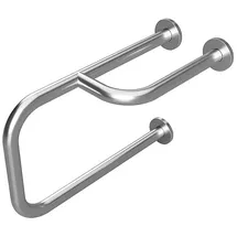 Brillantbad BELP Stützgriff Rechts Edelstahl gebürstet mit Abdeckung 235x380x516 mm, 120 kg Traglast für Bad & WC >> zum Bohren