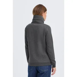 Oxmo Sweatjacke OXBitta", Damen, Gr. S, grau (dunkelgrau melange), Obermaterial: 50% Baumwolle CO. 50% Polyester PES., Sweatjacken Sweatjacke