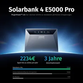 Anker SOLIX Solarbank 4 E5000 Pro inkl. BP5000 + Smart Meter Gen.2 10 kWh