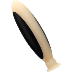 Analdildo für Elektrostimulation, 15,5 cm, schwarz | creme