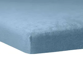 Traumschlaf Spannbettlaken Biber 140 x 200 - 160 x 200 cm blau
