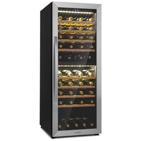 Klarstein Weinkühlschrank Vinamour 77 Duo, für 77 Standardflaschen á 0,75l,2 Zonen Wein Flaschenkühlschrank Weintemperierschrank Weinschrank