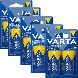 Varta Longlife Power Mono D LR20 Alkaline Batterie - 10er Verpackung