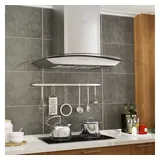 vidaXL Wandmontierte Dunstabzugshaube 90 cm Edelstahl 756 m3/h LED