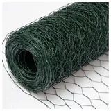 Niederberg Metall 25m x 75cm Maschendrahtzaun Grün - 25x25 Drahtgitter Zaun - Hasendraht Verzinkt