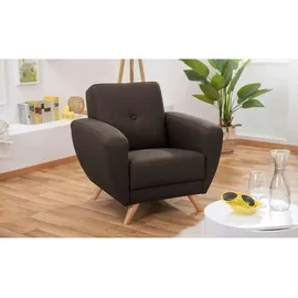 Max Winzer Sessel Jerry Flachgewebe 83 x 85 x 0 cm Braun