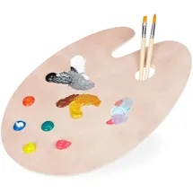 Relaxdays Mischpalette 1 St. 40 cm x 30 cm Braun