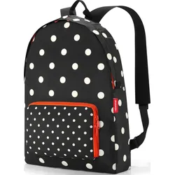 Mini Maxi Rucksack Rucksack gepunktet schwarz-rot