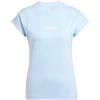 adidas Essentials Linear Cotton T-shirt glow blue/white L