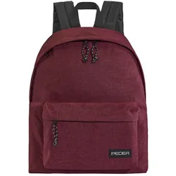 PEDEA Freizeit Rucksack "Style" Unisex Rucksack mit 24 L und Notebookfach bis 13,3 Zoll 33,8cm, rot