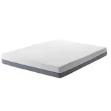 Beliani Doppelter Schaum Memory Foam Matratze Weiß und Grau 140 x 200 cm