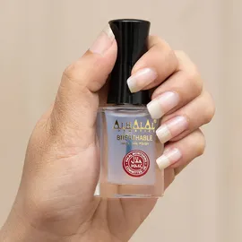 alhalal cosmetics ug germany AL-181 FARWA Halal Atmungsaktiver Nagellack rot/weiß 8 ml