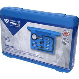 BRILLIANT TOOLS Kompressionstester-Satz für Benzin Motoren, 8-tlg