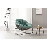 Rattan-schaukelstuhl Für Den Außenbereich, Verstellbarer Schaukelstuhl Mit Gepolstertem Kissen – Ideal Für Veranda, Wohnzimmer, Terrasse Und Garten – Grün