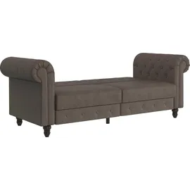 dorel home Schlafcouch Kunstleder 3-Sitzer Braun