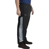 Dobsom Reha Hose D/H Gefüttert I Jogginghose seitlich zu öffnen I Sporthose Trainingshose mit durchgehendem Reissverschluss I Gefüttert - L