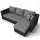 VitaliSpa Ecksofa Webstoff schwarz/grau