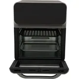 TaNeHaKi Elektrischer Ofen, kleiner Ofen, elektrisch, mit LCD-Touchscreen, Mini-Backofen, Heißluftofen, visuelle Funktion, Backofen, Rollofen, Mini-Backofen, modern, Schwarz, 1350 W