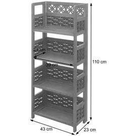 MCW Regal K86 Standregal 110 x 43 x 23 cm Dunkelbraun