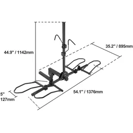 Vevor Fahrradträger zur Anhängerkupplung, 2-Fahrrad-Plattform-Stil, 73 kg Kapazität, Fahrradträger-Kupplung für 50,8 mm Empfänger, Zusammenklappbarer Fahrradträger für Auto, SUV, Lkw usw.