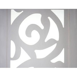Mendler Paravent Istanbul, Raumteiler Trennwand Sichtschutz, Ornamente ~ 170x240cm, wei√ü