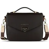 Bugatti Ella Classic Bag für Damen, Umhängetasche aus Kunstleder, Henkeltasche, braun