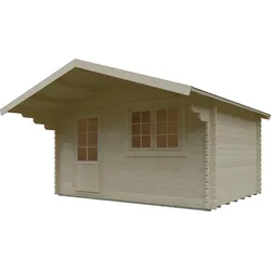 Gartenhaus KIEHN-HOLZ "Hammersberg", beige (naturbelassen), Fußboden im Gartenhaus, Holz, Gartenhäuser, aus naturbelassenem Fichtenholz