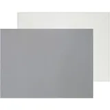 Freeform Duo Platzset rechteckig, grau/weiß
