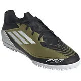 Adidas Unisex F50 Club Messi Football Boots Turf Fußballschuhe, Gold/Footwear White/Carbon Black, 44 2/3 EU