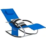 SoBuy Liegestuhl Mike Blau