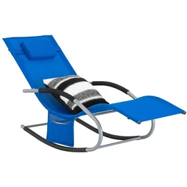 SoBuy Liegestuhl Mike Blau