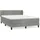 vidaXL Boxspringbett mit Matratze Hellgrau 140x200 cm Samt