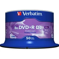 Verbatim DVD+R DL 8,5GB 8x mattes silber 50er Spindel
