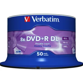 Verbatim DVD+R DL 8,5GB 8x mattes silber 50er Spindel