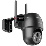 COOAU Überwachungskamera 5MP Überwachungskamera Aussen Akku Kabellose WLAN IP Kamera Outdoor (Aussen, Außenbereich, außen, 2.4GHz WiFi,Intelligente PIR-Personenerkennung, Nachtsicht in Farbe, Audio- und Lichtalarm, H.265-Videokomprimierung,IP66 wetterfest, Mit anderen Familienmitgliedern teilen)