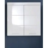 trendteam Bad Hängeschrank Schrank weiß Hochglanz Badezimmer Hänger breit 2 Türen 80 cm Amanda in Badschrank 73 X 77 cm X 23 cm