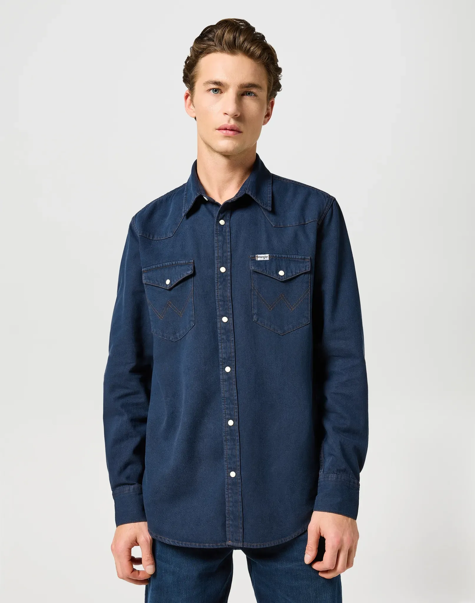 Wrangler Langarmhemd »WESTERN SHIRT« Wrangler midnight blue M