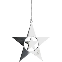 Dekostern FINK "Weihnachtsstern, MARITA, Weihnachtsdeko", silber (silberfarben), Ø:15,00cm, Edelstahl, Dekosterne, outdoorgeeignet
