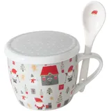 Boltze home Weihnachtstasse Grau, Keramik, Kaffee & Tee, Tassen